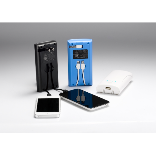 3 in one 6000mAh US plug power bank with foldable cable for iPhone 5/6/7 plus,Samsung
